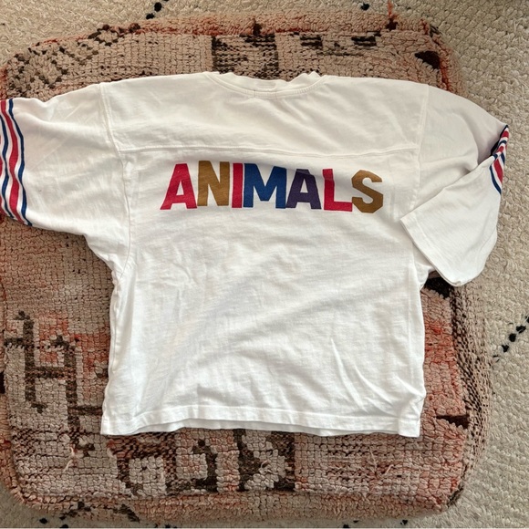 MOTHER White and Blue Jersey Top - Picture 5 of 8